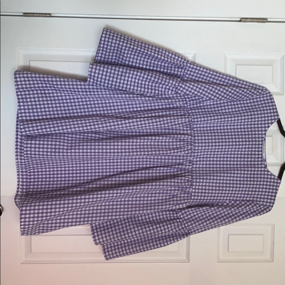Purple &white gingham urban renewal babydoll dress